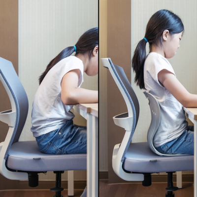 Ghế Curble Wider chỉnh dáng ngồi đúng tư thế Hàn Quốc màu trắng