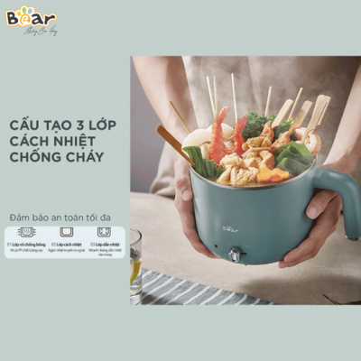 Nồi điện đa năng-ca nấu mỳ Bear DRG-D12M5